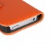 iPhone 4 4s - Genuine Leather Flip Stand Protective Phone Cover Case Wallet - Blue